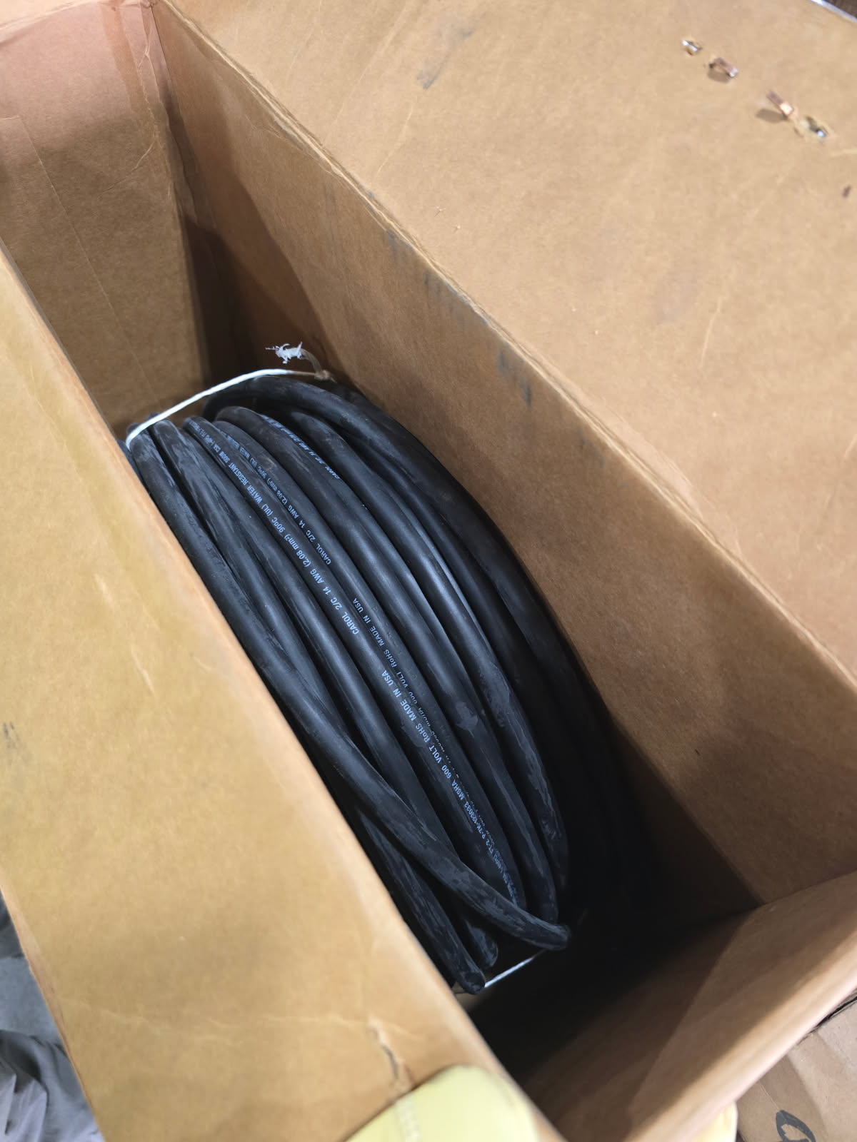CABLE, ELEC 14AWG 2CU STRD 600V FLEX RBR